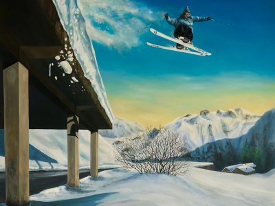 Skiing Art by Richard Stuttle