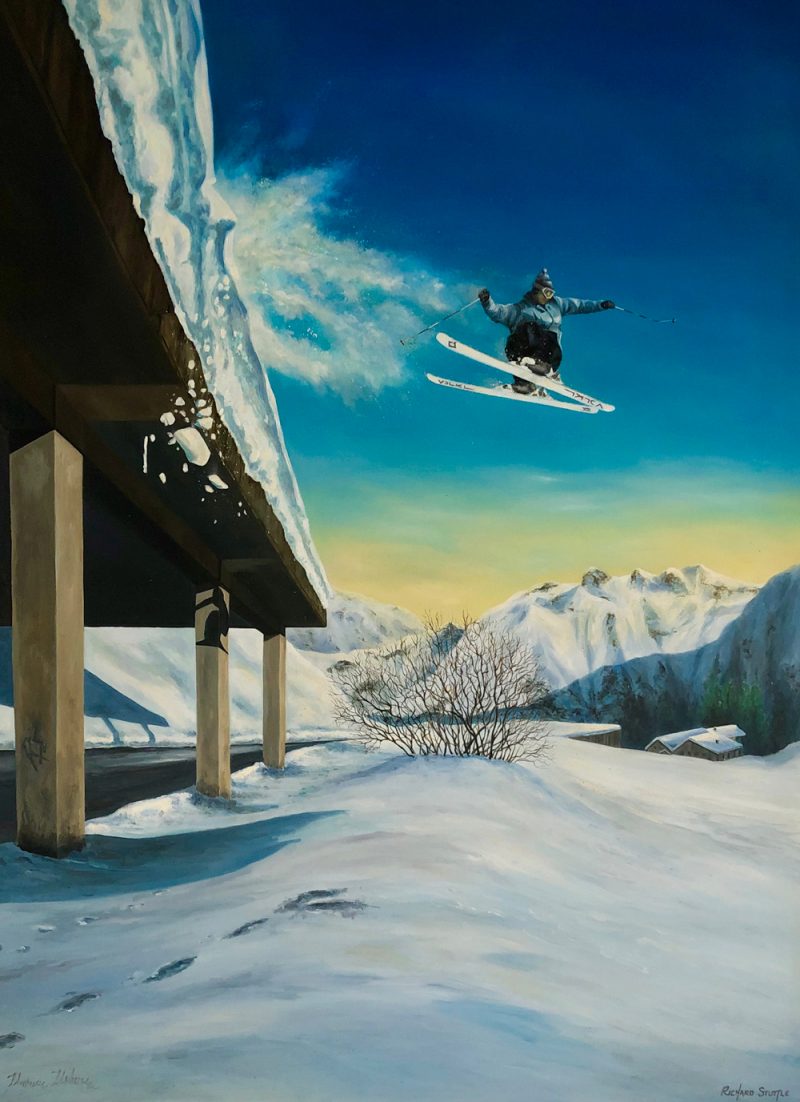 Skiing Art by Richard Stuttle