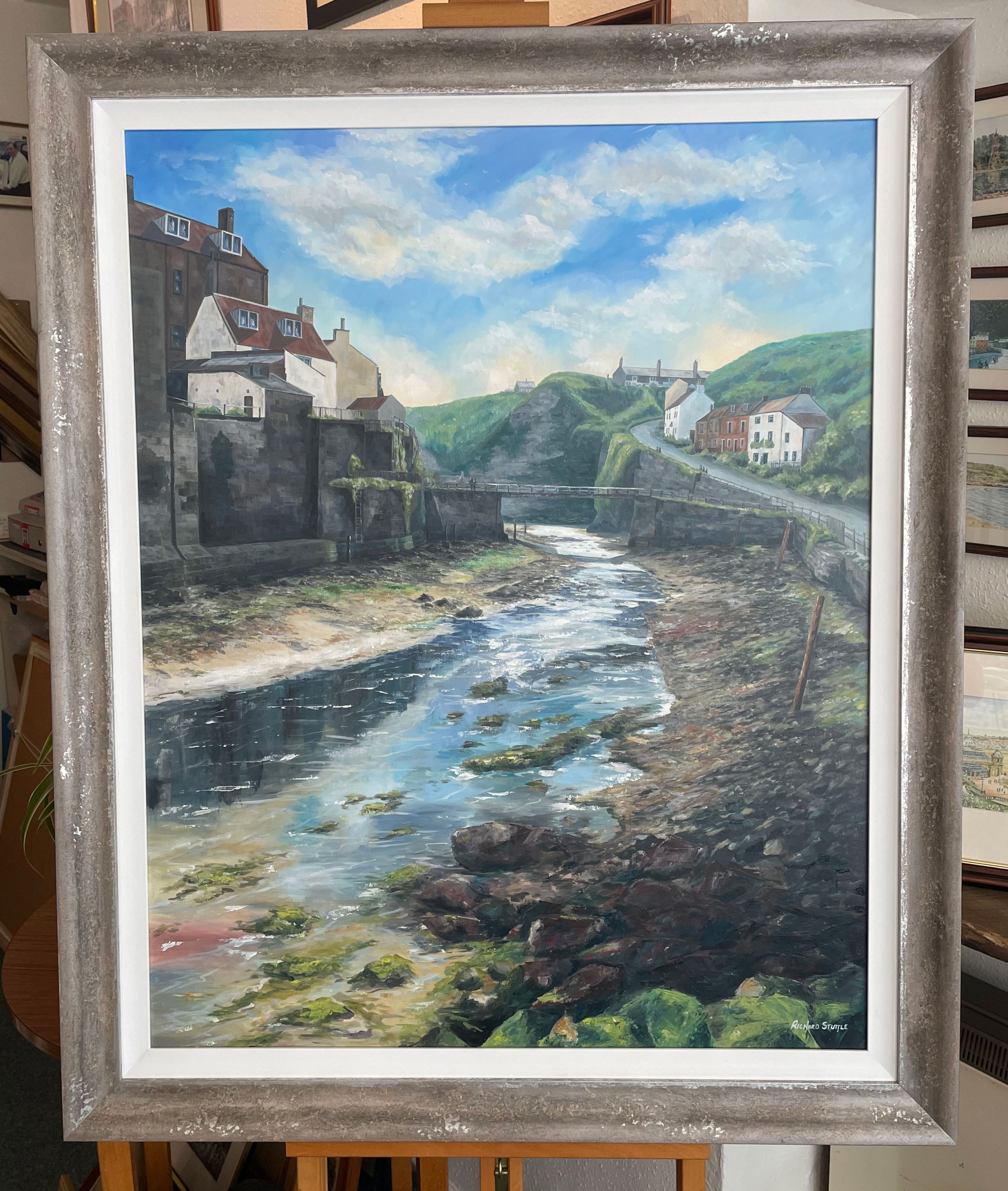 Staithes commissioned painting by Richard Stuttle