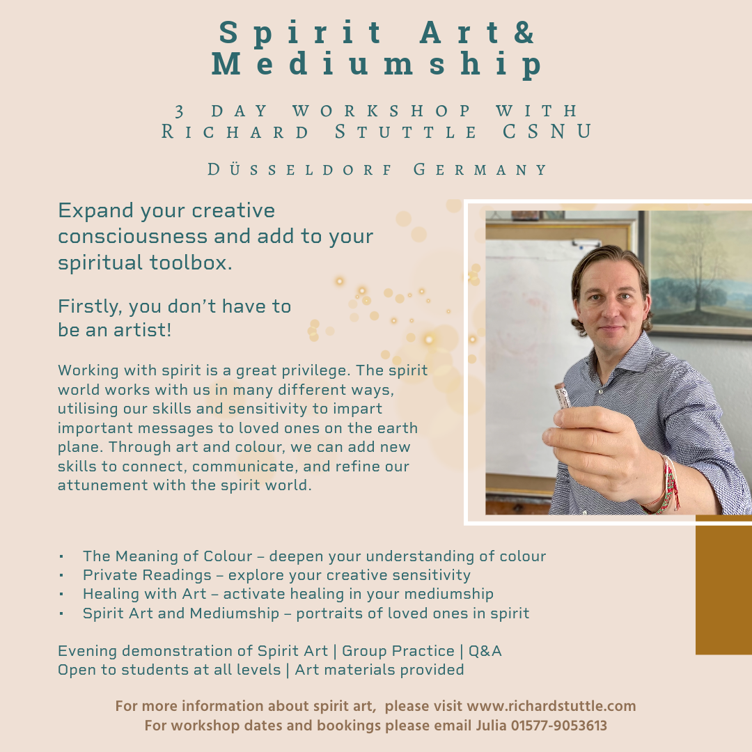 Spirit Art and mediumship Richard Stuttle. Düsseldorf Germany